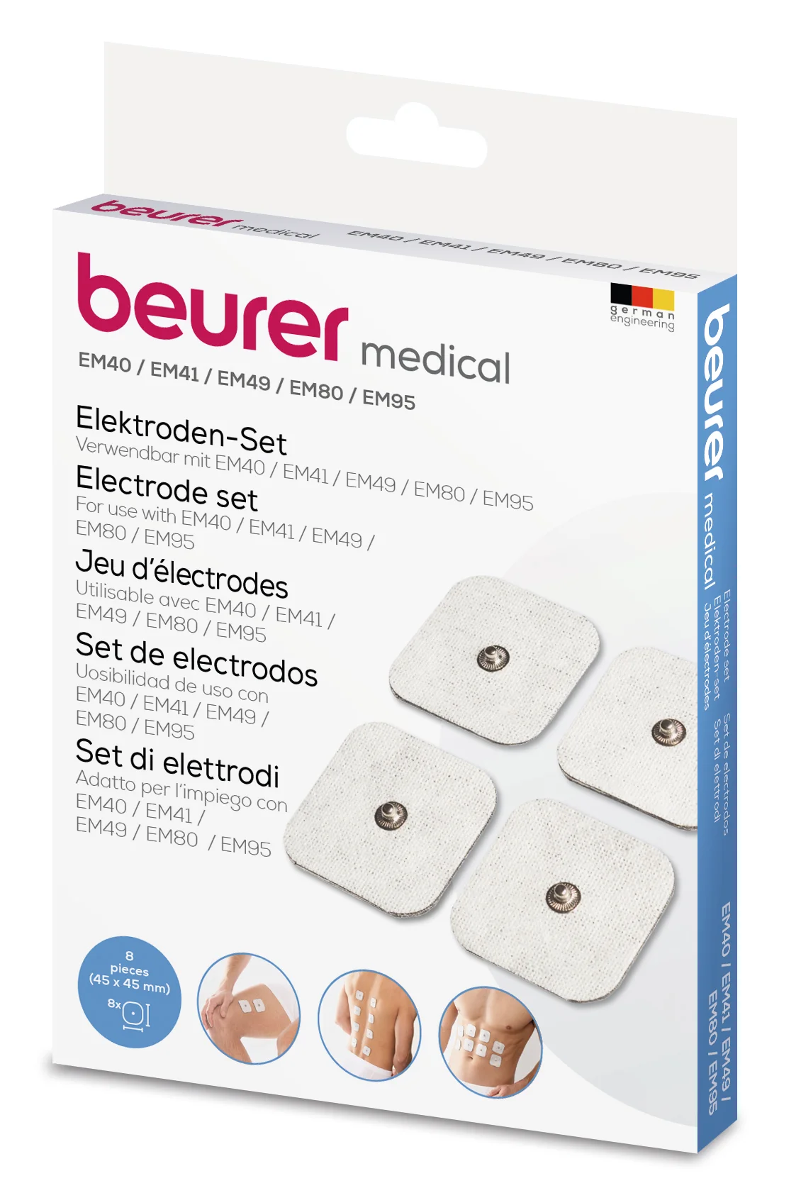 Beurer Spare Gel Pad for EM-49 / EM-80 / EM-40 / EM-41 (Set of 8 pcs)